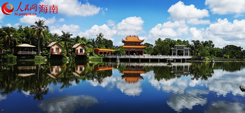 澄邁縣金江鎮(zhèn)塘口村水韻田園休閑農(nóng)莊鄉(xiāng)村旅游點(diǎn)。 人民網(wǎng) 孟凡盛攝