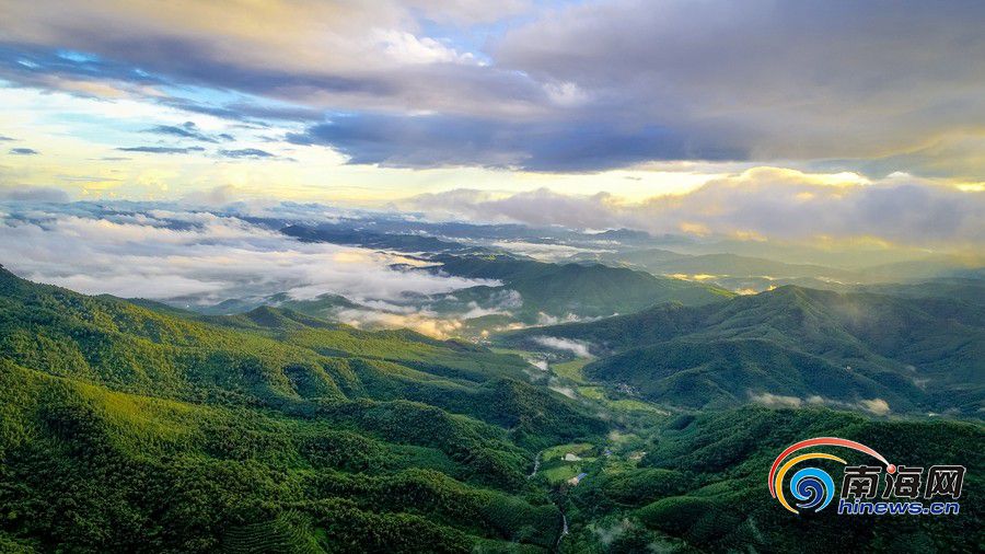 俯瞰位于白沙的海南鸚哥嶺國家級(jí)自然保護(hù)區(qū)。 海報(bào)集團(tuán)全媒體中心記者 袁琛攝.jpg